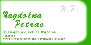 magdolna petras business card