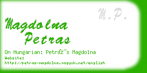 magdolna petras business card